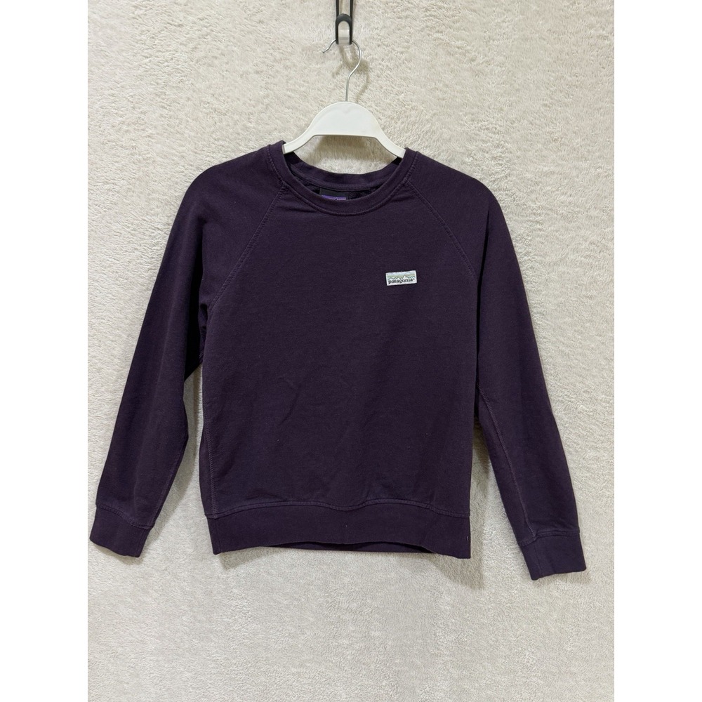 Patagonia Ahnya Crew Sweatshirt Women's Small Purple Organic Cotton STY39565
